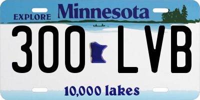 MN license plate 300LVB