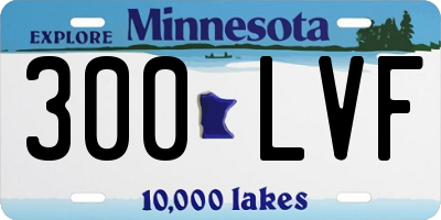 MN license plate 300LVF