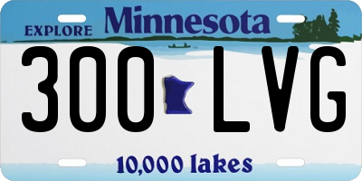 MN license plate 300LVG