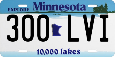 MN license plate 300LVI