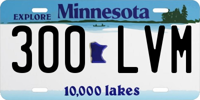 MN license plate 300LVM