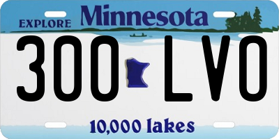 MN license plate 300LVO