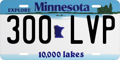 MN license plate 300LVP
