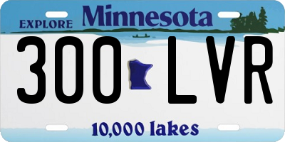 MN license plate 300LVR