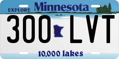 MN license plate 300LVT