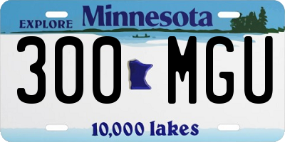 MN license plate 300MGU
