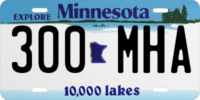 MN license plate 300MHA