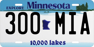 MN license plate 300MIA
