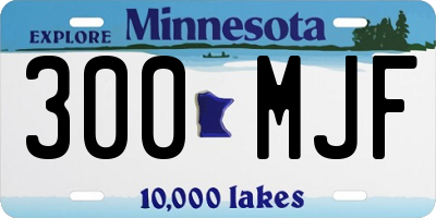 MN license plate 300MJF
