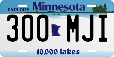 MN license plate 300MJI