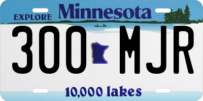 MN license plate 300MJR