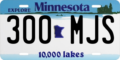 MN license plate 300MJS