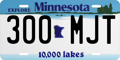 MN license plate 300MJT