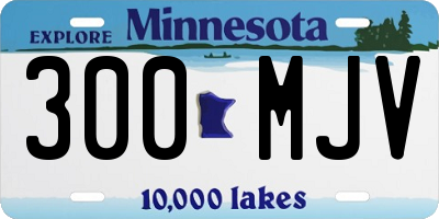 MN license plate 300MJV