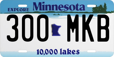 MN license plate 300MKB