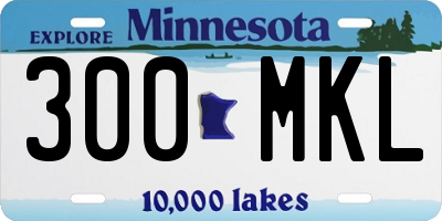 MN license plate 300MKL