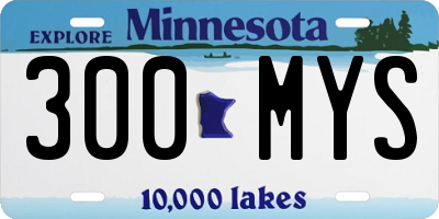 MN license plate 300MYS