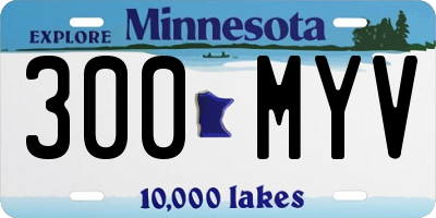 MN license plate 300MYV