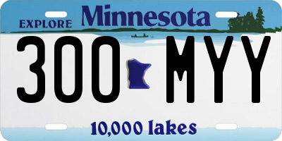 MN license plate 300MYY