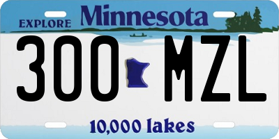 MN license plate 300MZL