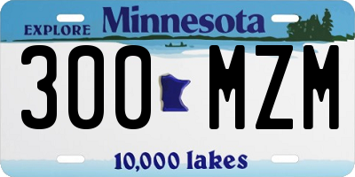 MN license plate 300MZM