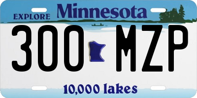 MN license plate 300MZP