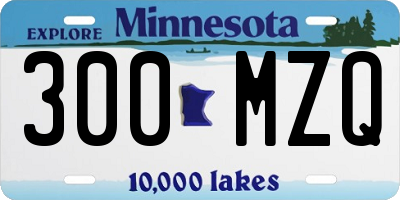 MN license plate 300MZQ