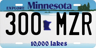 MN license plate 300MZR