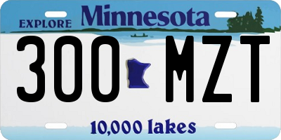 MN license plate 300MZT