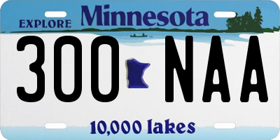 MN license plate 300NAA