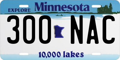 MN license plate 300NAC