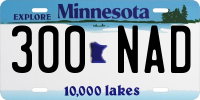 MN license plate 300NAD