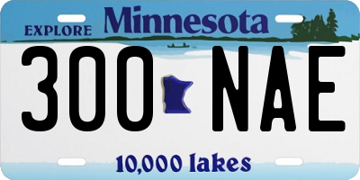 MN license plate 300NAE