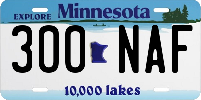 MN license plate 300NAF