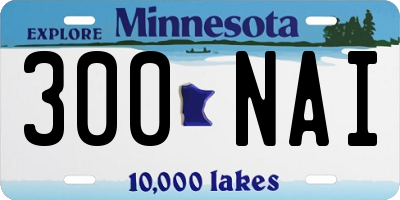 MN license plate 300NAI