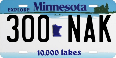 MN license plate 300NAK