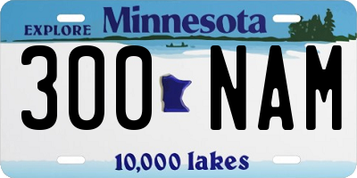 MN license plate 300NAM