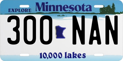 MN license plate 300NAN