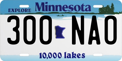 MN license plate 300NAO