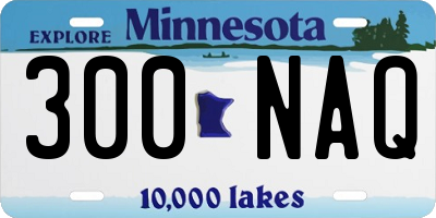 MN license plate 300NAQ