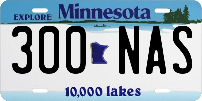 MN license plate 300NAS