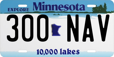 MN license plate 300NAV