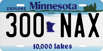 MN license plate 300NAX