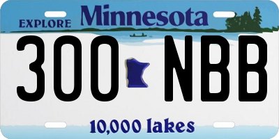 MN license plate 300NBB