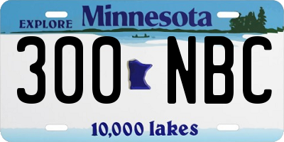 MN license plate 300NBC