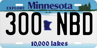 MN license plate 300NBD