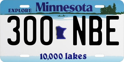 MN license plate 300NBE