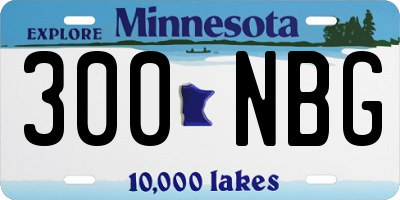 MN license plate 300NBG