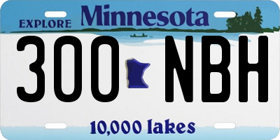 MN license plate 300NBH