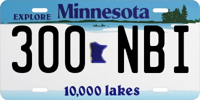 MN license plate 300NBI